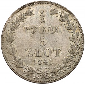3/4 rubla = 5 złotych 1841 MW, Warszawa