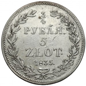 3/4 rubla = 5 złotych 1835 НГ, Petersburg