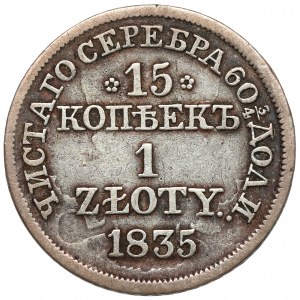 15 kopiejek = 1 złoty 1835 MW, Warszawa