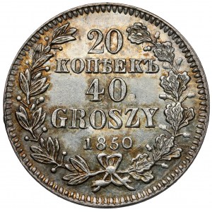 20 kopiejek = 40 groszy 1850 MW, Warszawa