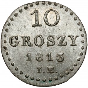 Księstwo Warszawskie, 10 groszy 1813 I.B. - PIĘKNA
