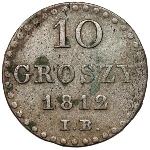 Księstwo Warszawskie, 10 groszy 1812 IB