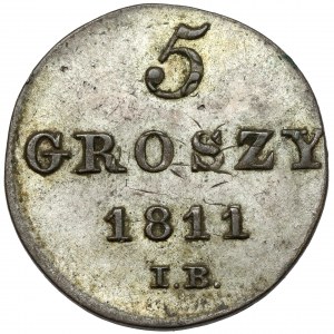 Księstwo Warszawskie, 5 groszy 1811 IB