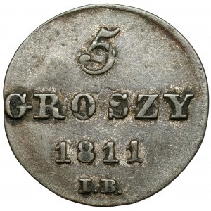 Księstwo Warszawskie, 5 groszy 1811 IB