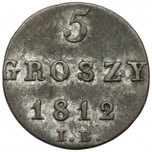 Księstwo Warszawskie, 5 groszy 1812 I.B.