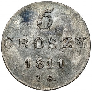 Księstwo Warszawskie, 5 groszy 1811 IS