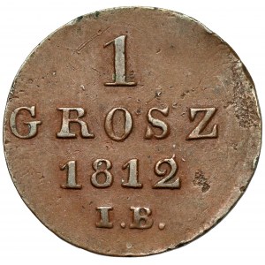 Księstwo Warszawskie, 1 grosz 1812 IB