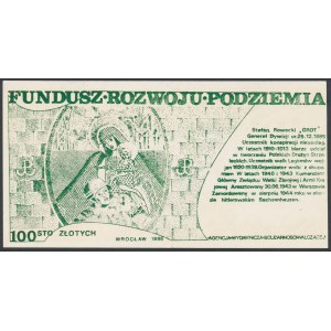 Solidarność, 100 złotych 1985 Stefan Rowecki GROT