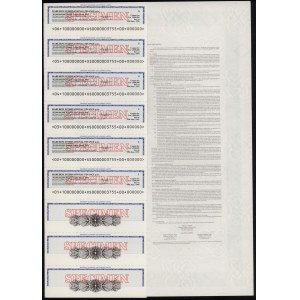 Wielka Brytania, Marubeni International Finance, SPECIMEN Obligacji 100 mln Yen 1989