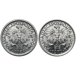 2 złote 1958-1970, zestaw (2szt)