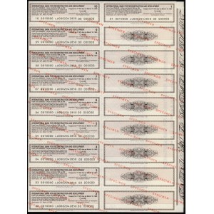 USA, International Bank for Reconstrucion and Development, SPECIMEN Obligacji 10.000 francs 1986