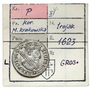 Zygmunt III Waza, Trojak Kraków 1623 - SIGIS - ex. Kałkowski