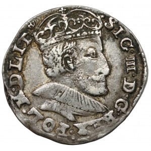 Zygmunt III Waza, Trojak Olkusz 1590 - ozdobna tarcza