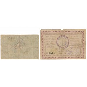 Rosja/Ukraina, bony na 3 ruble i 10 hrywien (2szt)
