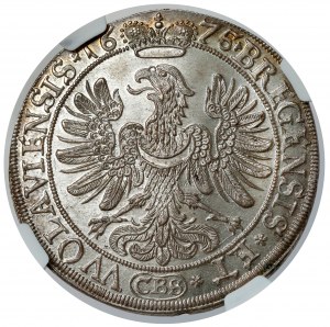 Śląsk, Jerzy Wilhelm, Półtalar 1675 CBS, Brzeg - OKAZOWY