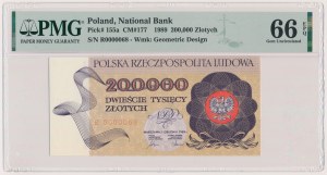 200.000 złotych 1989 - R 0000068 - niski numer