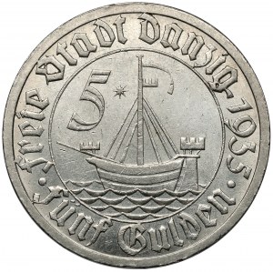 Gdańsk, 5 guldenów 1935 Koga