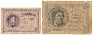 1 i 2 złote 1919 - zestaw (2szt)