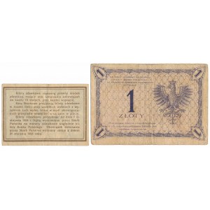 10 groszy 1924 i 1 złoty 1919 - zestaw (2szt)
