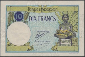 Madagascar, 10 Francs (1937-47) - SPECIMEN