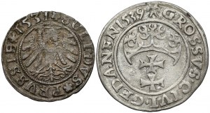 Zygmunt I Stary, Szeląg Toruń 1531 i Grosz Gdańsk 1539 (2szt)