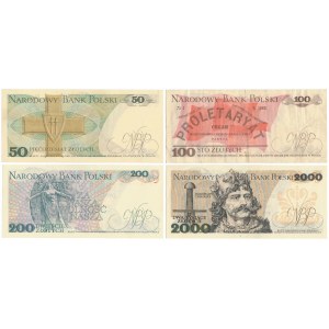 PRL, zestaw banknotów (4szt)