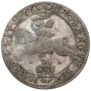 Jan II Kazimierz, Szóstak Wilno 1665 TLB