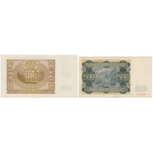 100 i 500 złotych 1940 - zestaw (2szt)