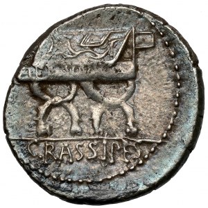 Roman Republic, P. Furius Crassipes (84 BC) AR Denarius