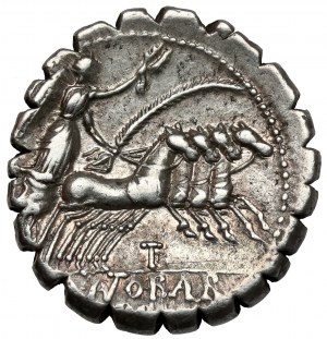 Roman Republic, Q. Antonius Balbus (83 BC) AR Denarius serratus