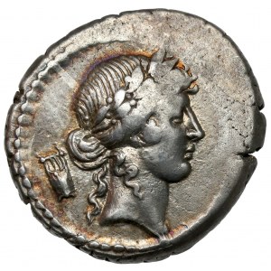 Republika, P. Clodius M. f. Turrinus (42 p.n.e.) Denar
