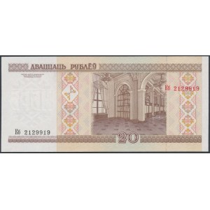 Białoruś, 20 rubli 2000 - okolicznościowy - w folderze emisyjnym