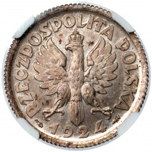 ESSAI (próba) Kobieta i kłosy 1 złoty 1924 Paryż - nakład 15 sztuk!