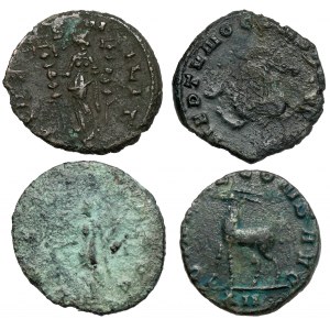 Galien i Klaudiusz II Gocki, antoninian, zestaw (4szt)