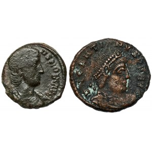 Gracjan (367-383 n.e.) Follis, zestaw (2szt)