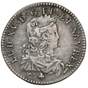 France, Louis XI, 1/6 ecu 1721-X, Amiens