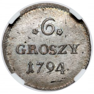 Poniatowski, 6 groszy 1794 - pierwszy typ