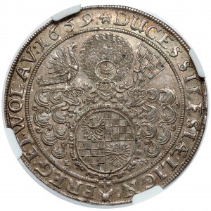 Silesia-Liegnitz-Brieg, Georg III, Ludwig IV, and Christian, 1/2 Thaler 1659 EW, Brieg