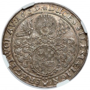 Silesia-Liegnitz-Brieg, Georg III, Ludwig IV, and Christian, 1/2 Thaler 1659 EW, Brieg