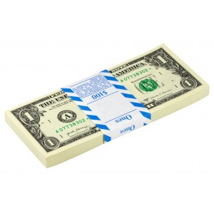USA, PACZKA bankowa 1 Dollar 2017 - seria zastępcza - z gwiazdką