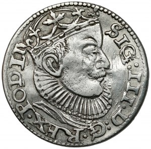 Zygmunt III Waza, Trojak Ryga 1589 - +GE+ - rzadki