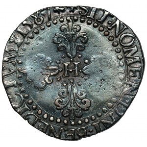 Henryk Walezy, 1/2 franka (demi franc) 1587, La Rochelle
