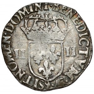 Henryk Walezy, 1/4 ecu (quart d'écu) 1588, Rennes