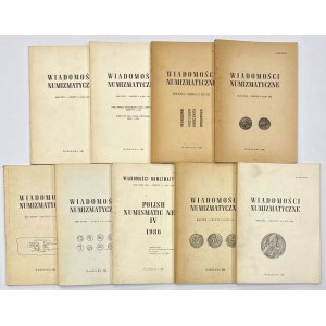 Wiadomości numizmatyczne 1982-1986 - prawie komplet (9szt)