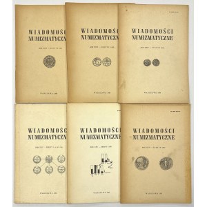 Wiadomości numizmatyczne 1980-1981 - prawie komplet (6szt)