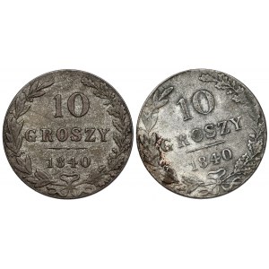 10 pennies 1840 MW, including twist (2pc)