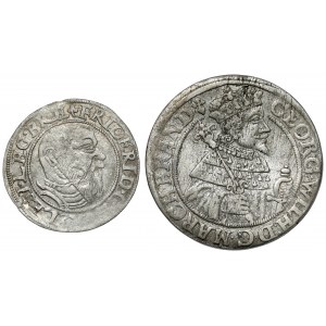 Prusy, Albrecht Hohenzollern i Jerzy Wilhelm, Grosz 1545 i Ort 1625 (2szt)