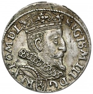 Zygmunt III Waza, Trojak Kraków 1605 - bez belki