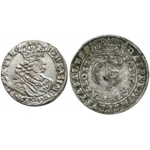 Jan II Kazimierz, Tymf 1663 i Szóstak 1662, zestaw (2szt)