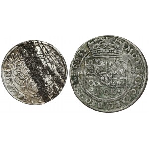 Jan II Kazimierz, Tymf 1663 i Szóstak 1662, zestaw (2szt)